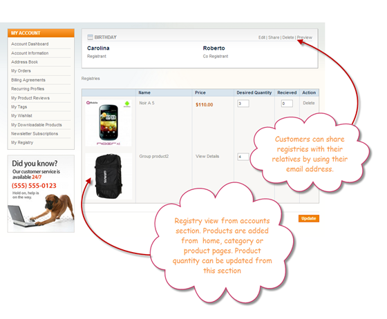 Magento Gift Registry: Magento Gift Registry