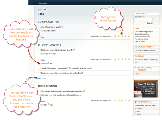 Magento Product Questions: FAQ extension