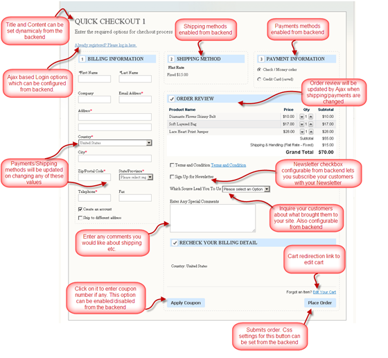 Magento Quick Checkout System: On Step Checkout