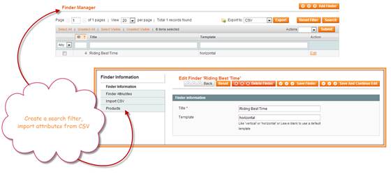 Magento search extension : Product Finder
