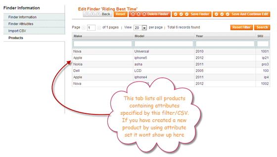 Magento search extension : Product Finder