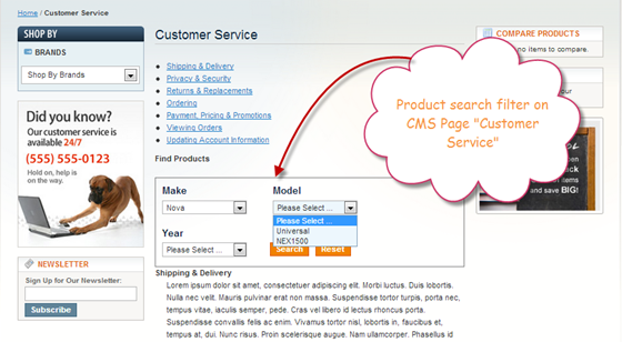 Magento search extension : Product Finder